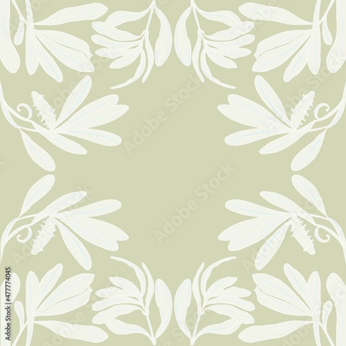 Floral pattern in pastel shades.