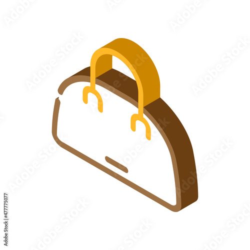 bag fashion woman accessory isometric icon vector. bag fashion woman accessory sign. isolated symbol illustration