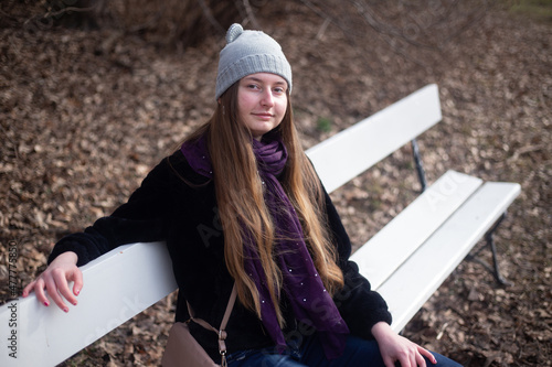 Portrait of a woman in the park