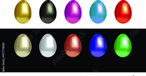 Colorful Easter Eggs vector illustration on white background