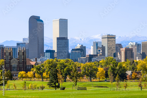 Denver Colorado. Mile High City. Rocky Mountains. photo