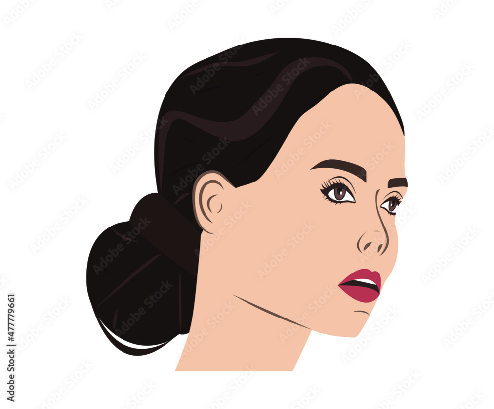 Beautiful woman face illustration vector for fashion, style, and beauty. Beautiful woman face illustration vector for fashion, style, and beauty.