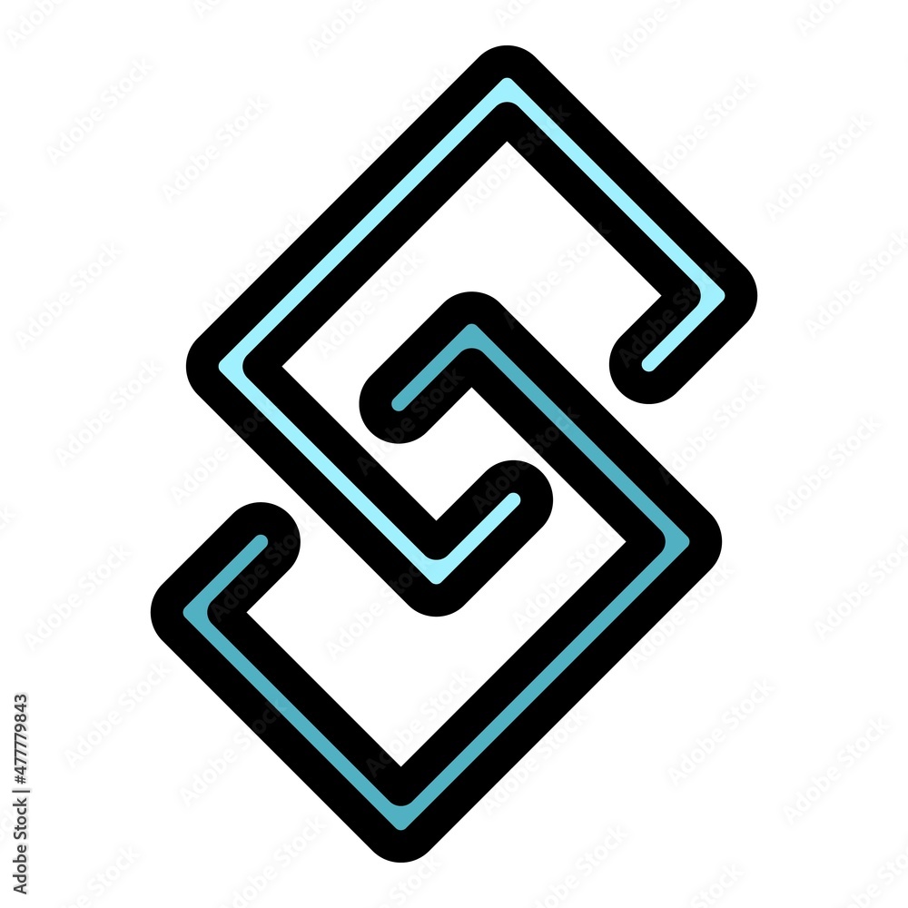 Internet chain icon. Outline internet chain vector icon color flat isolated Internet chain icon. Outline internet chain vector icon color flat isolated