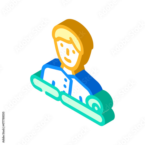 masseur business isometric icon vector. masseur business sign. isolated symbol illustration