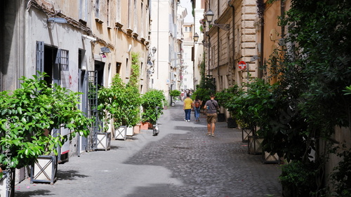 Fototapeta Naklejka Na Ścianę i Meble -  A picturesque street in Rome, Italy 