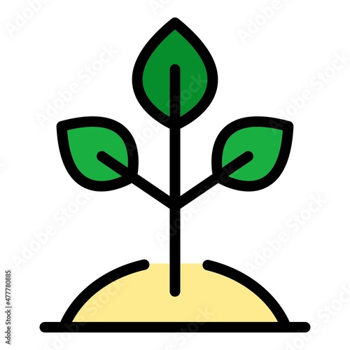 Profit contribution icon. Outline profit contribution vector icon color flat isolated