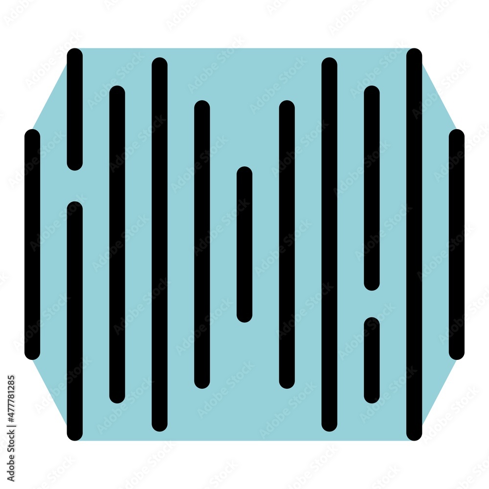 Voice wave icon. Outline voice wave vector icon color flat isolated