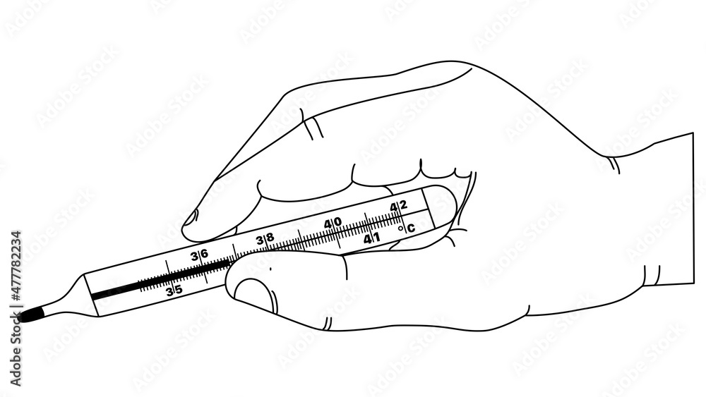 Hand and thermometer Hand and thermometer