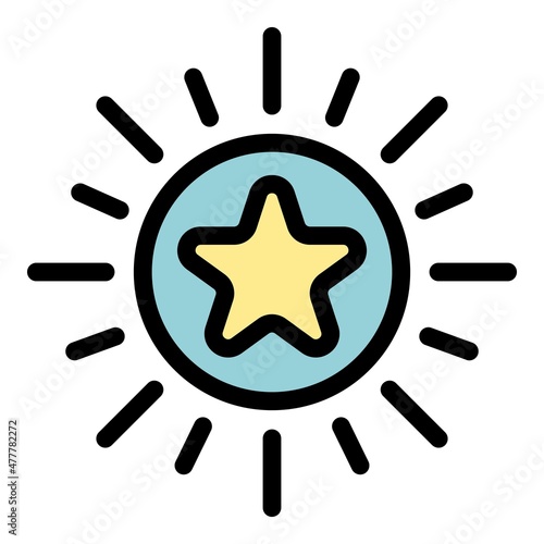 Self-esteem icon. Outline self-esteem vector icon color flat isolated