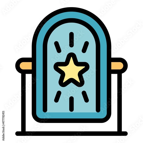 Self-esteem motivation icon. Outline self-esteem motivation vector icon color flat isolated