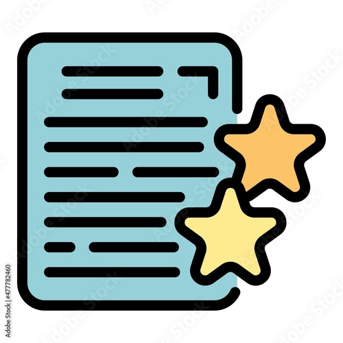 Project features icon. Outline project features vector icon color flat isolated