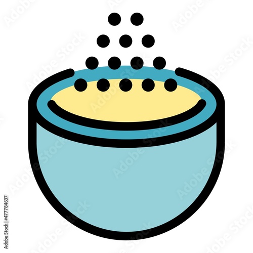 Cheese production icon. Outline cheese production vector icon color flat isolated