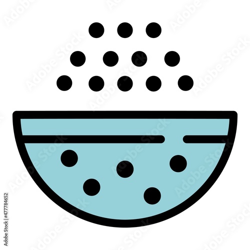 Collecting milk icon. Outline collecting milk vector icon color flat isolated