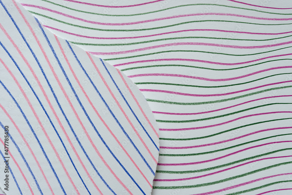 torn paper with field of lines background