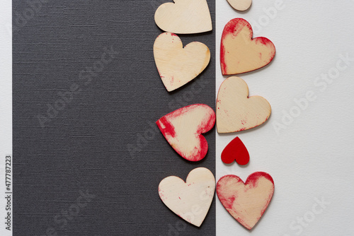 some grungy hearts and paper