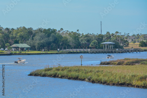 Crystal River has natural springs feeding it. Crystal River Preserve State Park is in Citrus County, Florida