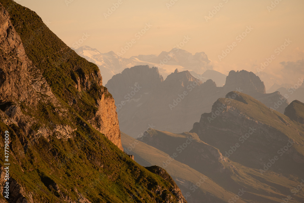Swiss mountains - monumental rock formations in the Alps