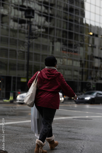 person walking on the street