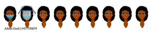 Character for animation. Different human emotions