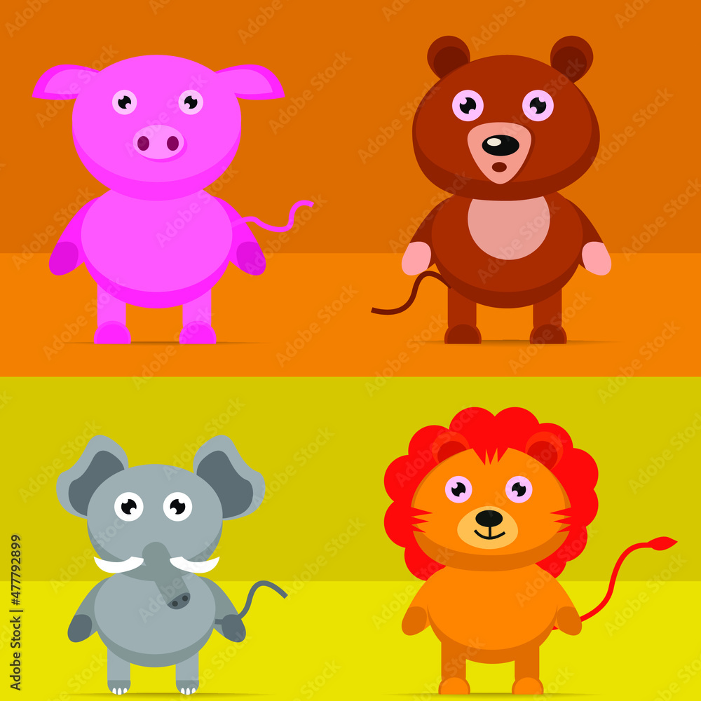 character Animal Asset illustration for nft and animation 