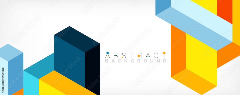 Abstract background. 3d cubes, cubic elements and blocks. Techno or business concept for wallpaper, banner, background, landing page Abstract background. 3d cubes, cubic elements and blocks. Techno or business concept for wallpaper, banner, background, landing page