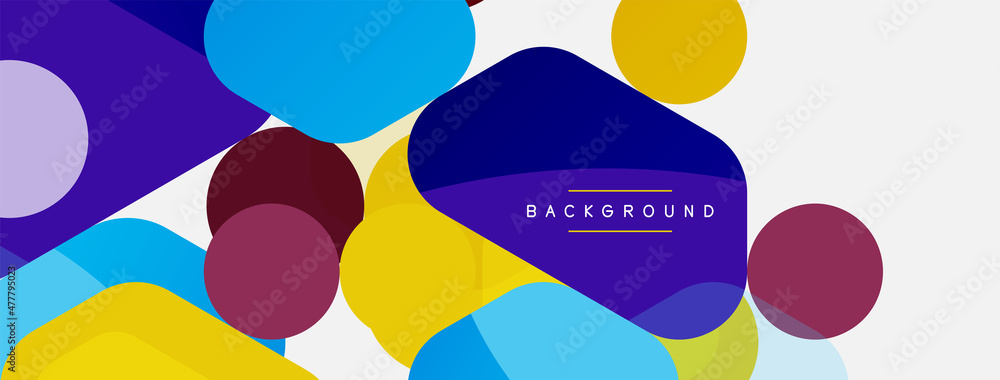 Abstract round geometric shapes and circles background. Trendy techno business template for wallpaper, banner, background or landing Abstract round geometric shapes and circles background. Trendy techno business template for wallpaper, banner, background or landing