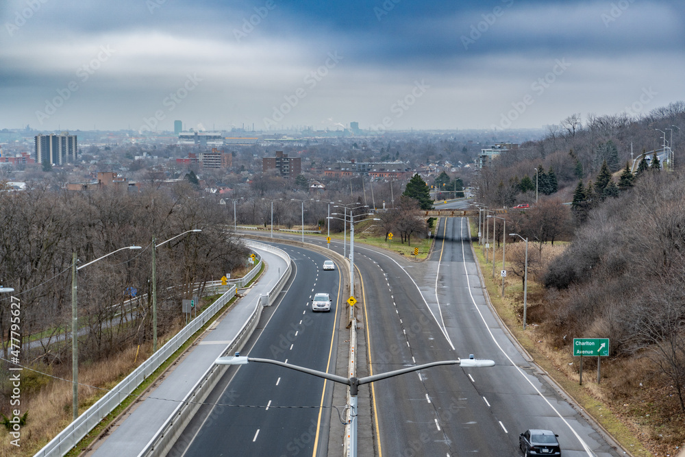 Hamilton City in a cloudy foggy day Hamilton City in a cloudy foggy day