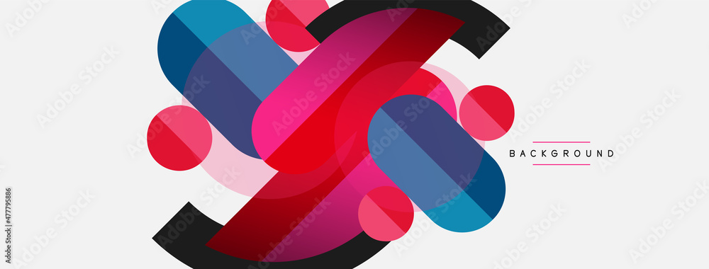 Geometric shapes composition abstract background. Circles lines and rectangles. Vector illustration for wallpaper banner background or landing page Geometric shapes composition abstract background. Circles lines and rectangles. Vector illustration for wallpaper banner background or landing page