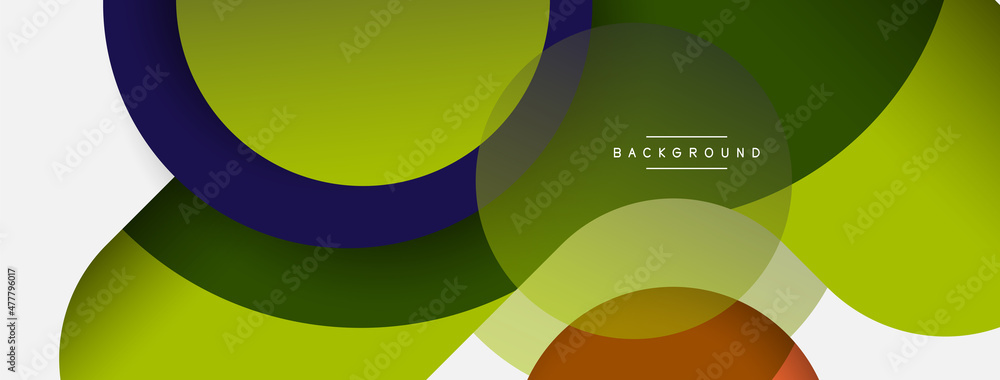 Obraz premium Creative geometric wallpaper. Minimal abstract background. Circles composition vector illustration for wallpaper banner background or landing page