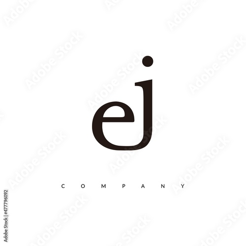 Initial EJ Logo Design Vector