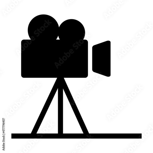 Photo camera. Cinema Camera. Tripod. Photography and video. Vectors.