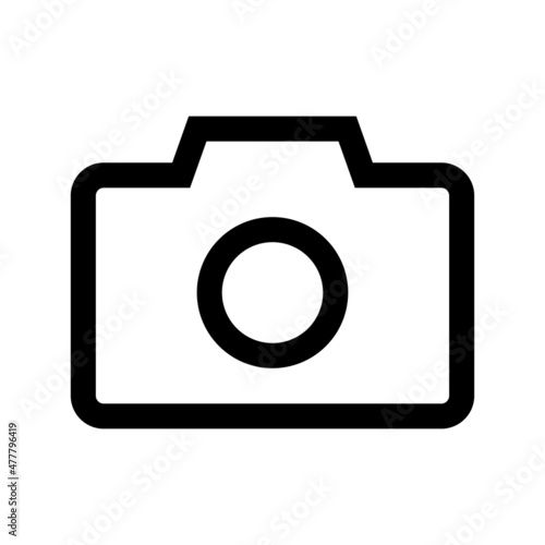 A simple camera icon. Vector.