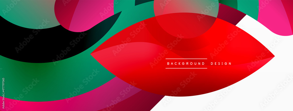 Creative geometric wallpaper. Minimal abstract background. Circle wave and round shapes composition vector illustration for wallpaper banner background or landing page Creative geometric wallpaper. Minimal abstract background. Circle wave and round shapes composition vector illustration for wallpaper banner background or landing page