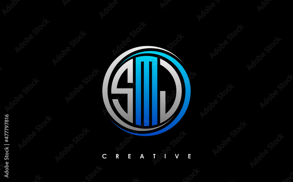 SMJ Letter Initial Logo Design Template Vector Illustration SMJ Letter Initial Logo Design Template Vector Illustration