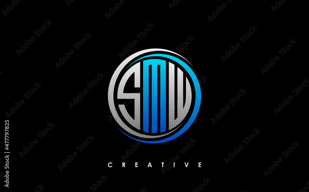 SMW Letter Initial Logo Design Template Vector Illustration SMW Letter Initial Logo Design Template Vector Illustration