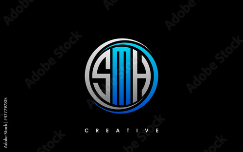 SMH Letter Initial Logo Design Template Vector Illustration photo