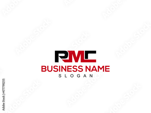 Initial letter PMC logo, Colorful pm Icon Logo Design photo