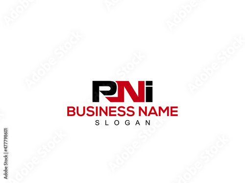 PNI Logo Design, Creative pn Letter logo Design with a Creative Cut photo
