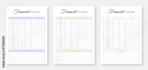 Monthly Financial Goals Planner. Yearly Financial Goals Planner Printable Set. Monthly Budget Planner Template Set. Printable minimalist planner page design.