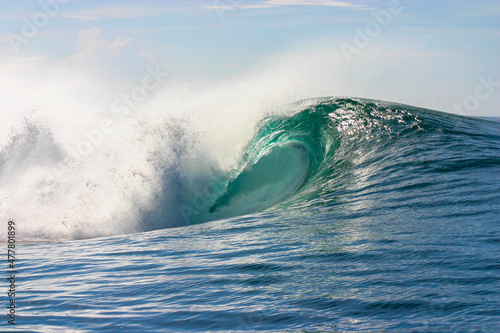 Powerful Wave Samoa South Pacific