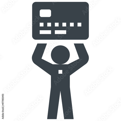 shopper glyph style icon