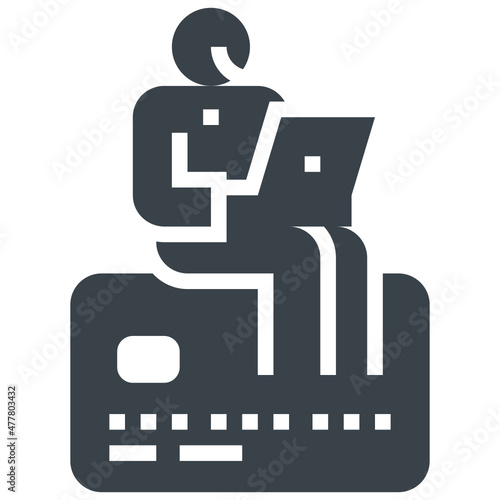 developing glyph style icon