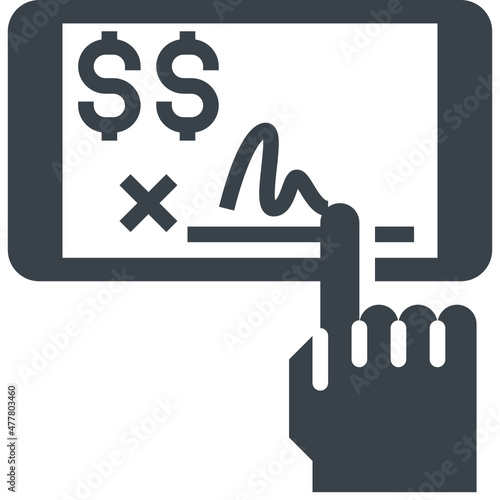 sign glyph style icon