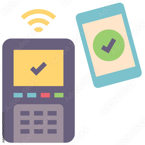 mobile flat style icon