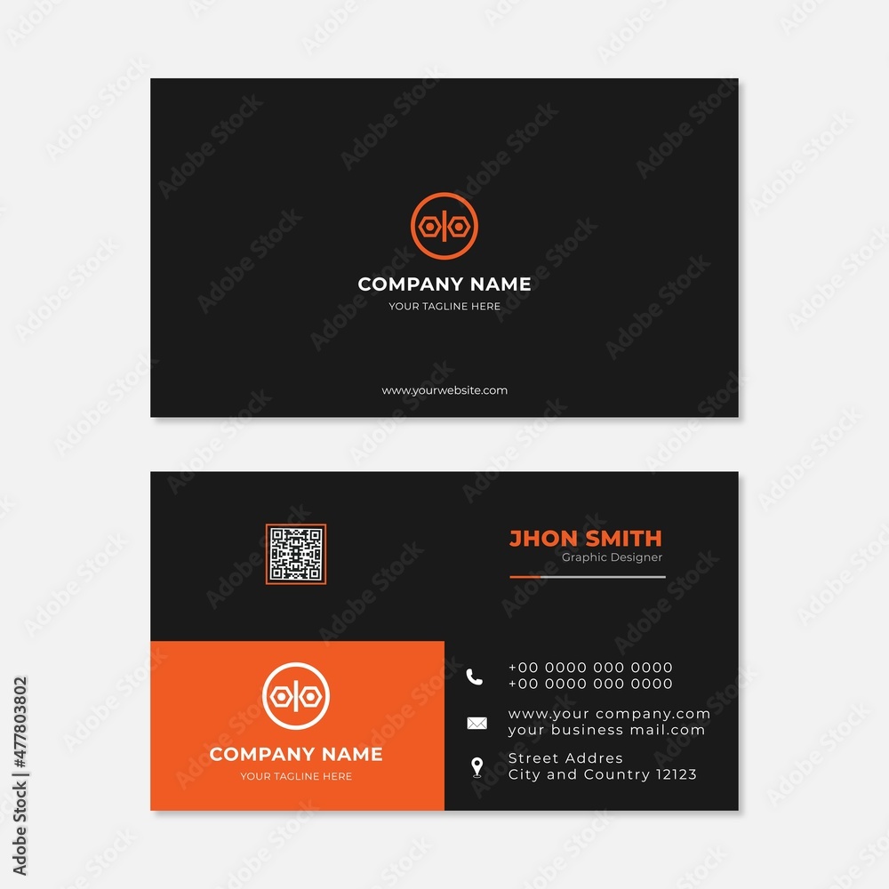 Modern business card design template Modern business card design template