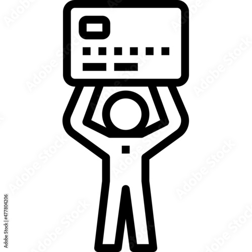 shopper modern line style icon