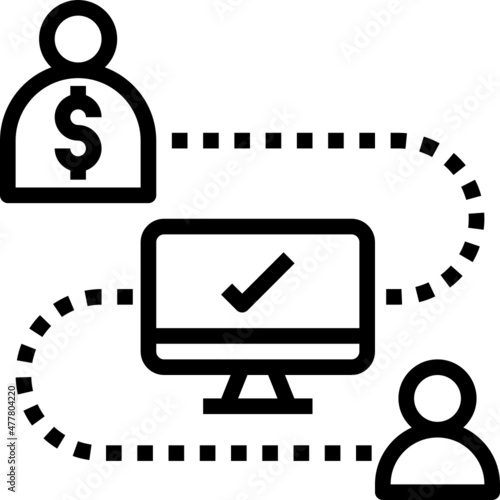 p2p modern line style icon