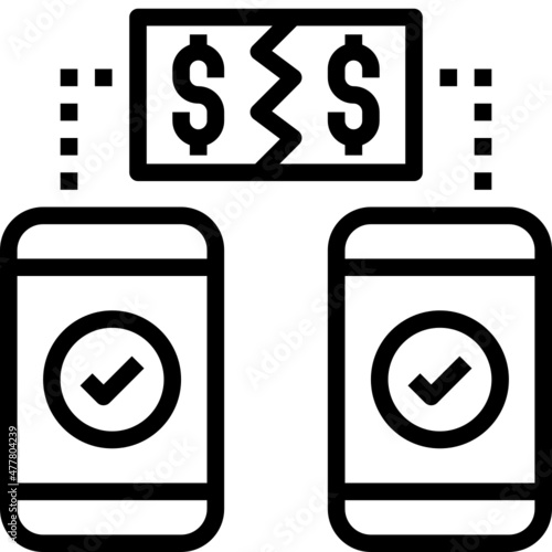 split modern line style icon