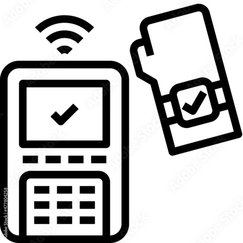smartwatch modern line style icon