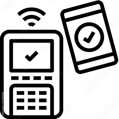 mobile modern line style icon